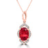 1.96Ct Tourmaline Pendant With 0.14Tct Diamonds Set In 14K Rose Gold