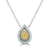 0.20Tct Yellow Diamond Pendant With 0.28Tct Accent Diamonds Set In 18K Two Tone Gold