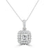 0.73Ct Diamond Pendant With 0.30Tct Diamond Accents Set In 14K White Gold