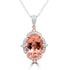 7.60Ct Morganite Pendant With 0.37Tct Diamonds Set In 14K Two Tone Gold