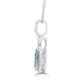 1.52Ct Aquamarine Pendant With 0.24Tct Diamonds Set In 14K White Gold