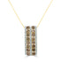 0.95Tct Diamond Pendant With 0.30Tct Accent Diamonds Set In 14K Yellow Gold