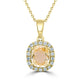 1.30ct Sapphire Pendant with 0.15ct Diamonds set in 14K Yellow Gold