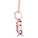 1.06ct Sapphire Pendant with 0.19ct Diamonds set in 14K Rose Gold