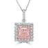 0.06ct Pink Diamond Pendant with 0.7ct Diamonds set in 14K Two Tone