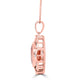 6.31Ct Morganite Pendant With 0.31Tct Diamonds Set In 14K Rose Gold