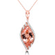 6.03Ct Morganite Pendant With 0.43Tct Diamonds Set In 14K Two Tone Gold