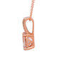1.58ct Morganite Pendant With 0.11tct Diamonds Set In 14kt Rose Gold