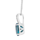 3.23ct Blue Zircon Pendant With 0.11tct Diamonds Set In 14kt White Gold