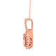 1.72ct Morganite Pendant With 0.29tct Diamonds Set In 14kt Rose Gold
