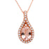 1.49ct Morganite Necklaces With 0.27tct Diamonds Set In 14kt Rose Gold
