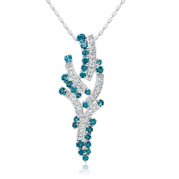 1.41ct Paraiba Necklaces with 0.48tct diamonds set in platinum