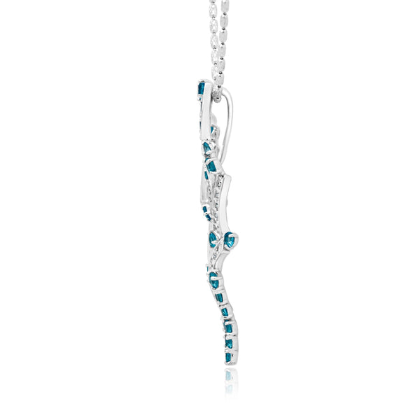 1.41ct Paraiba Necklaces with 0.48tct diamonds set in platinum