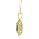 2.56ct Paraiba Necklaces with 0.78tct diamonds set in 18KT yellow gold