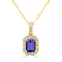 1.5ct Tanzanite Pendant with 0.23ct Diamonds set in 14K Yellow Gold