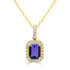 1.5ct Tanzanite Pendant with 0.23ct Diamonds set in 14K Yellow Gold