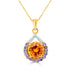 4.75ct Mandarin Garnet Pendants with 0.08tct Tanzanite set in 14K Yellow Gold