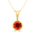 1.70Ct Citrine Pendant With 0.04Tct Diamonds Set In 14K Yellow Gold