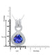 5.24ct Tanzanite Pendant with 1.23tct Diamonds set in 14K White Gold
