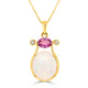 5.34Ct Opal Pendant With 0.05Tct Diamonds Set In 14K Yellow Gold