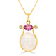 5.34Ct Opal Pendant With 0.05Tct Diamonds Set In 14K Yellow Gold