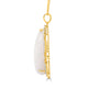 15.16Ct Opal Pendant With 0.24Tct Diamonds Set In 14K Yellow Gold