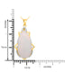 15.16Ct Opal Pendant With 0.24Tct Diamonds Set In 14K Yellow Gold