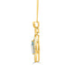 1.21ct Aquamarine Pendant with 0.51ct Diamonds set in 14K Yellow Gold