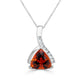 3.53Ct Citrine Pendant With 0.21Tct Diamonds Set In 14K White Gold