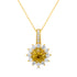 2.05ct Sphene Pendant with 0.62ct Diamonds set in 14K Yellow Gold
