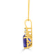 2.37Ct Tanzanite Pendant With 0.18Tct Diamonds Set In 14K Yellow Gold