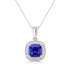 2.16Ct Tanzanite Pendant With 0.19Tct Diamonds Set In 14K White Gold