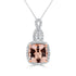 4.98Ct Morganite Pendant With 0.55Tct Diamonds Set In 14K Two Tone Gold