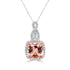 5.64Ct Morganite Pendant With 0.56Tct Diamonds Set In 14K Two Tone Gold