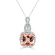 4.98Ct Morganite Pendant With 0.55Tct Diamonds Set In 14K Two Tone Gold