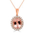 6.6Ct Morganite Pendant With 0.92Tct Diamonds Set In 14K Rose Gold