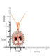 6.6Ct Morganite Pendant With 0.92Tct Diamonds Set In 14K Rose Gold