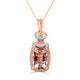 6.94Ct Morganite Pendant With 0.18Tct Diamonds Set In 14K Two Tone Gold