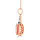 6.94Ct Morganite Pendant With 0.18Tct Diamonds Set In 14K Two Tone Gold