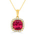 2.07ct Tourmaline Pendant with 0.19ct Diamonds set in 14K Yellow Gold