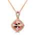 2.58Ct Morganite Pendant With 0.21Tct Diamonds Set In 14K Rose Gold