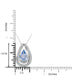 1.50ct Sapphire Necklaces with 0.26tct diamonds set in 14KT white gold