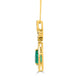 1.44Ct Emerald Pendant With 0.35Tct Diamonds Set In 14K Yellow Gold