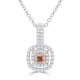 0.43Ct Brown Diamond With 0.34Tct Diamond Accents Set In 18K Two Tone Gold