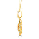 1.03ct Sapphire Necklaces  with 0.40tct diamonds set in 14KT yellow gold