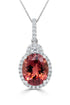 4.05Ct Tourmaline Pendant With 0.36Tct Diamonds Set In 14K White Gold