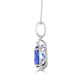3.77 Tanzanite Pendants with 0.34tct Diamond set in 14K White Gold