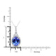 3.77 Tanzanite Pendants with 0.34tct Diamond set in 14K White Gold