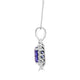 1.47Ct Tanzanite Pendant With 0.33Tct Diamonds Set In 14K White Gold