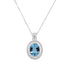 1.95ct Aquamarine pendant with 0.16tct diamonds set in 14K white gold